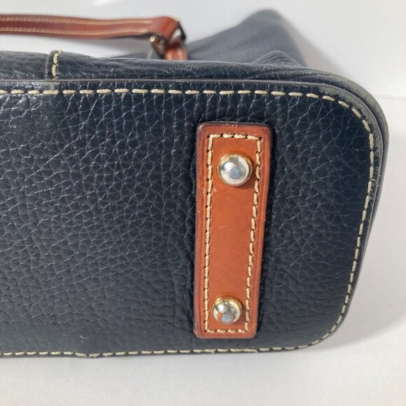 Vintage Dooney & Bourke Pebbled Leather Lexington Shoulder Bag Black 8 x 12"‎ - Picture 11 of 12